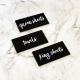 Acrylic Tag - Black (with label)